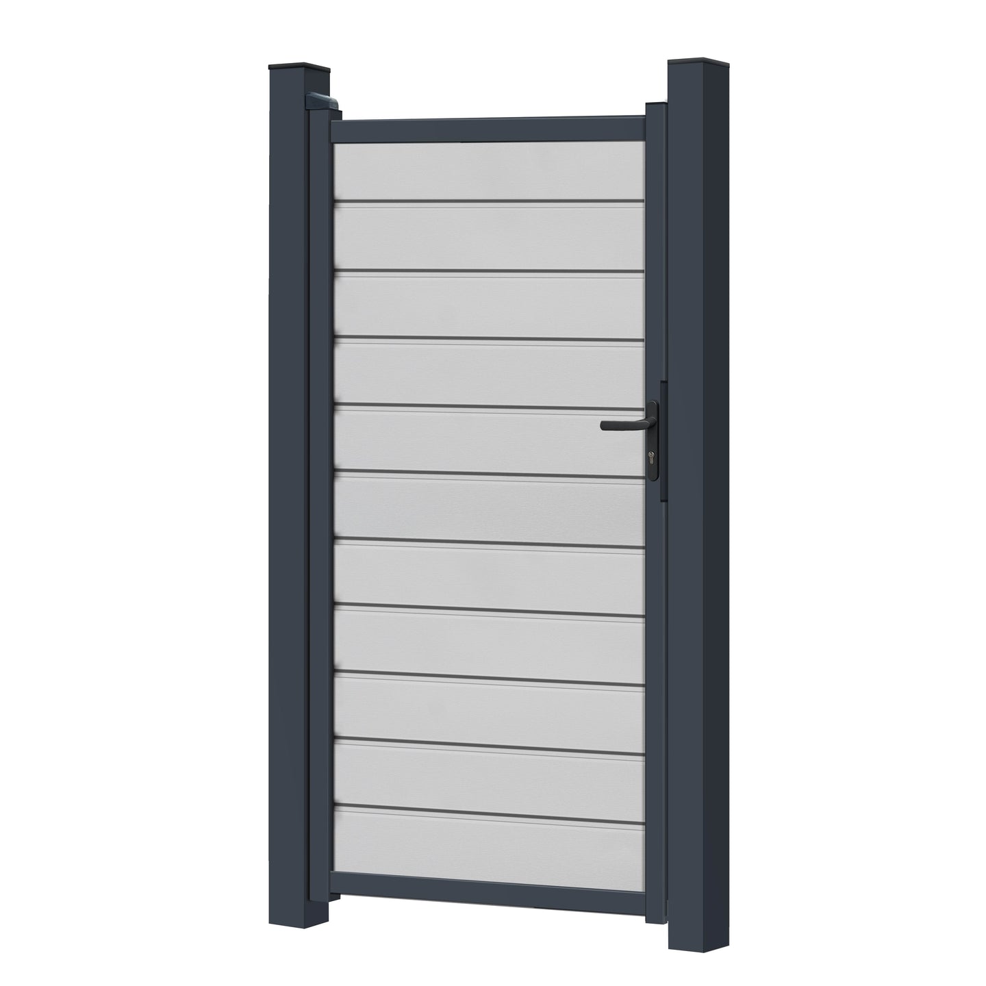 Zauntor für Easy Sichtschutzzaun Lichtgrau - Klassische Optik - Zaunstudio