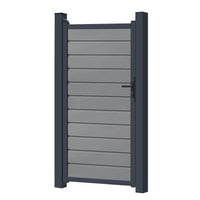 Zauntor für Easy Sichtschutzzaun Silbergrau - Klassische Optik - Zaunstudio