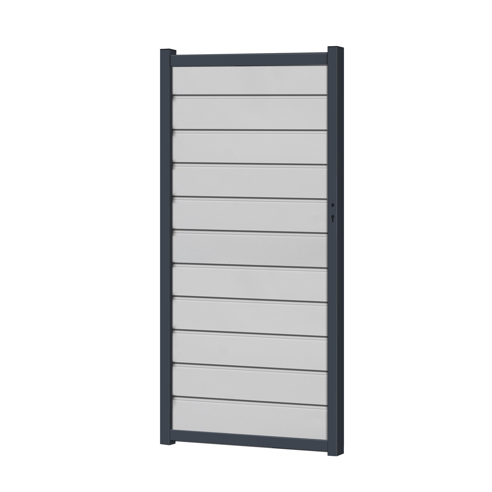 Zauntor für Easy Sichtschutzzaun Lichtgrau - Klassische Optik - Zaunstudio