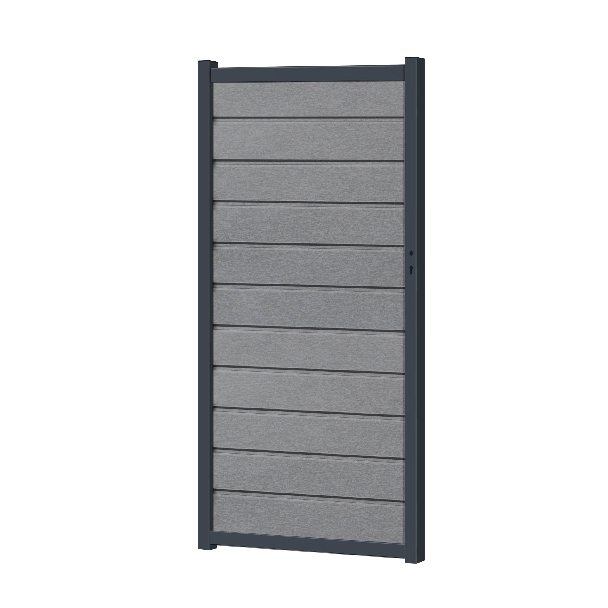 Zauntor für Easy Sichtschutzzaun Silbergrau - Klassische Optik - Zaunstudio