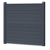 Sichtschutzzaun Kunststoff - Basaltgrau Klassische Optik - Zaunstudio