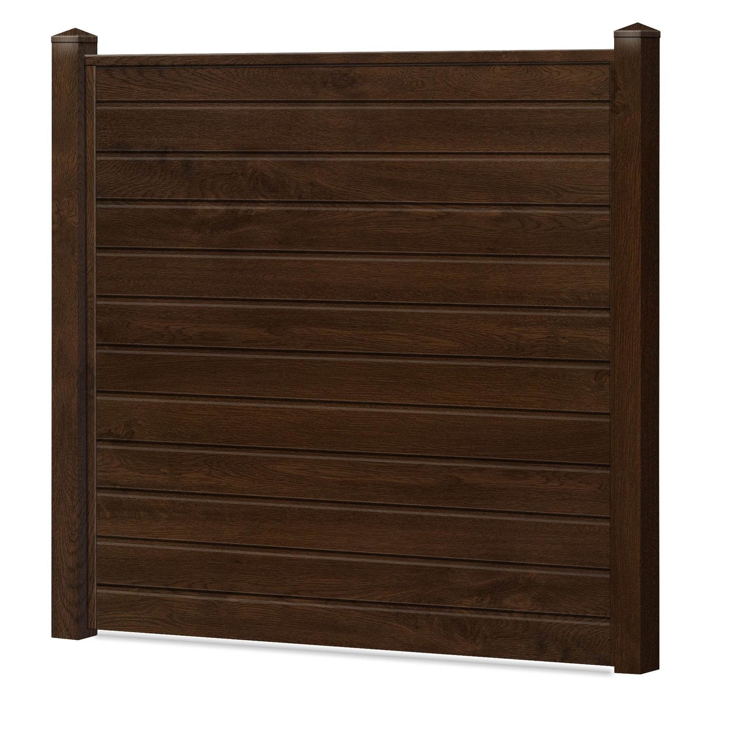 Sichtschutzzaun Kunststoff - Nussbaum Klassische Optik - Zaunstudio