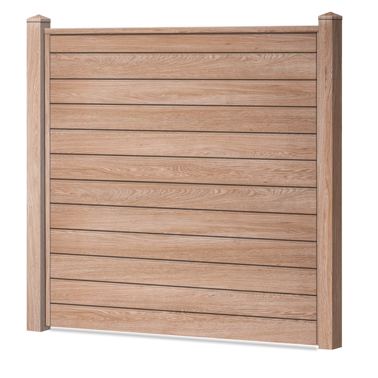 Sichtschutzzaun Kunststoff - Coriander Oak Klassische Optik - Zaunstudio