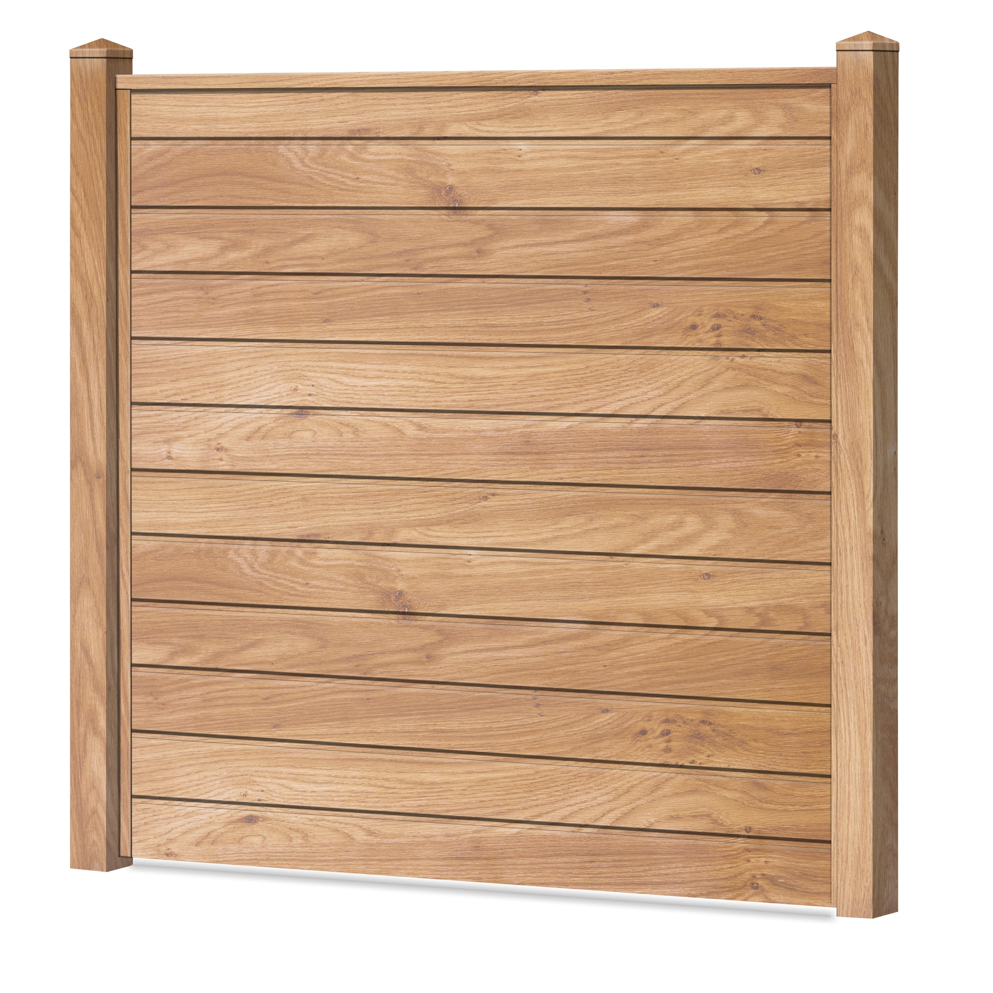 Sichtschutzzaun Kunststoff - Irish Oak Klassische Optik