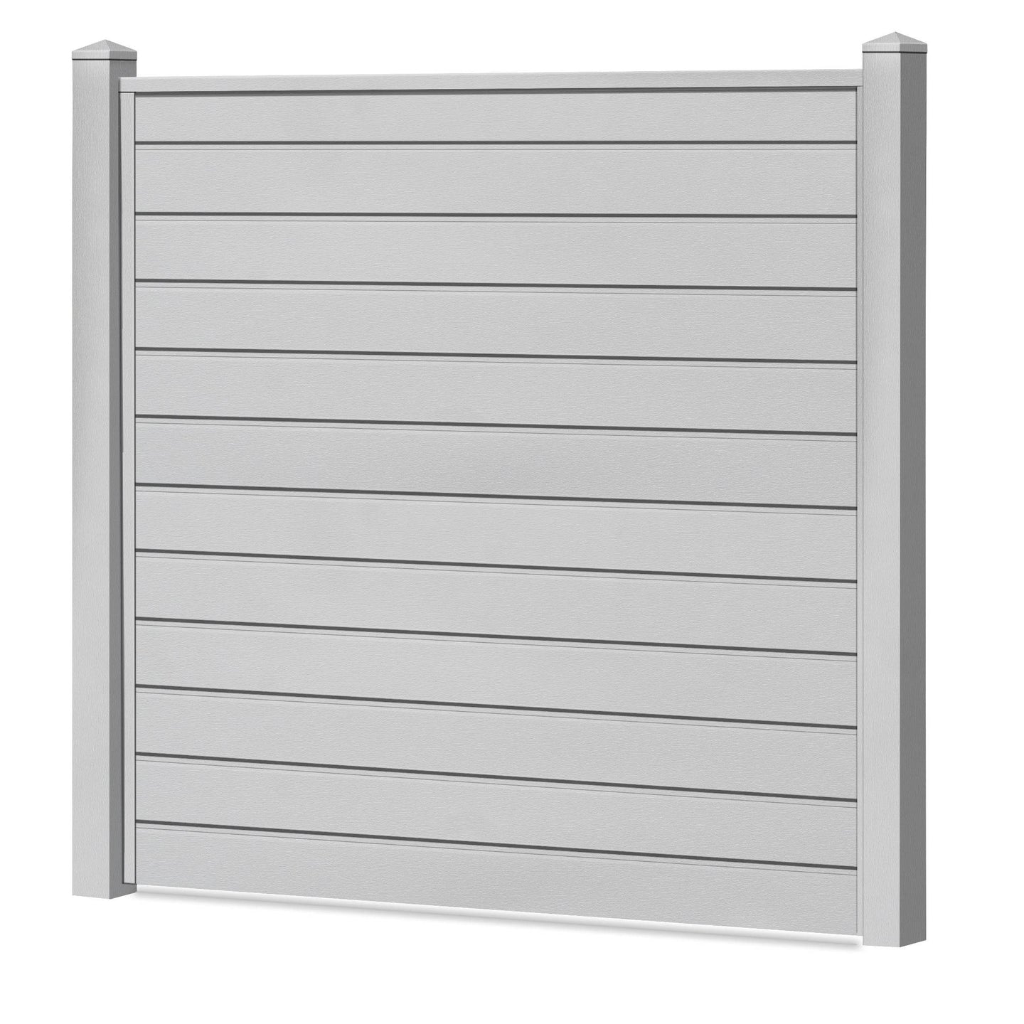 Sichtschutzzaun Kunststoff - Lichtgrau Klassische Optik - Zaunstudio