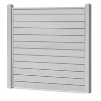 Sichtschutzzaun Kunststoff - Lichtgrau Klassische Optik - Zaunstudio