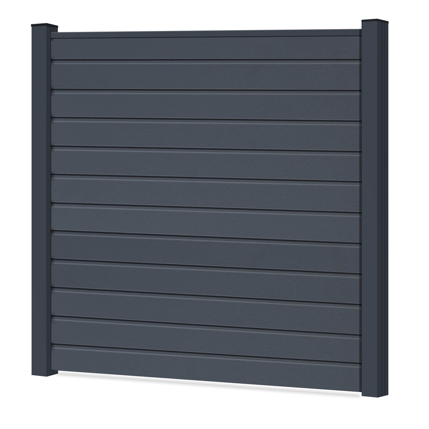 Easy Sichtschutzzaun Kunststoff - Basaltgrau / Anthrazit Klassische Optik - Zaunstudio