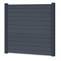 Easy Sichtschutzzaun Kunststoff - Basaltgrau / Anthrazit Klassische Optik - Zaunstudio