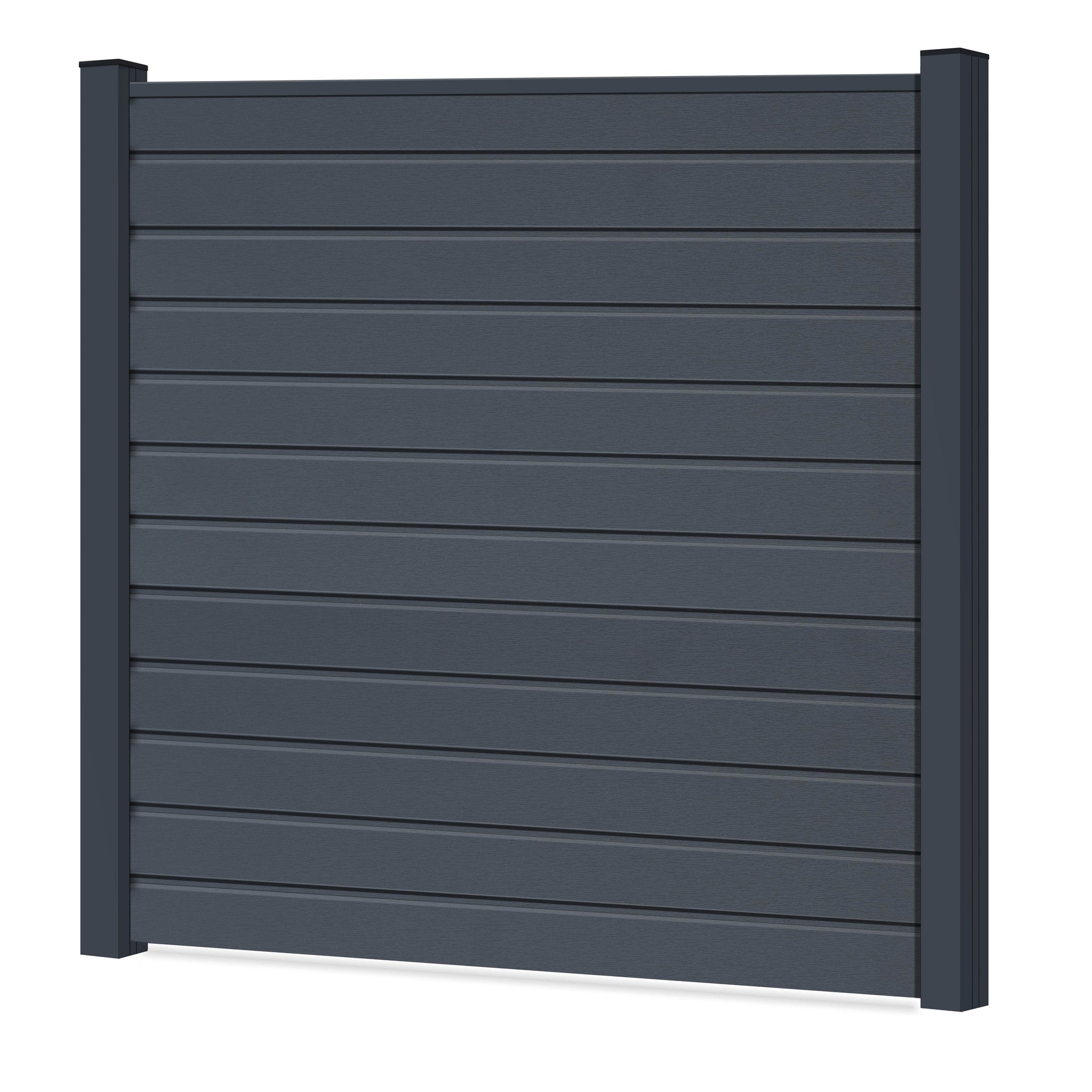 Easy Sichtschutzzaun Kunststoff - Basaltgrau / Anthrazit Klassische Optik - Zaunstudio