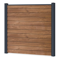 Easy Sichtschutzzaun Kunststoff - Winchester / Anthrazit Klassische Optik - Zaunstudio