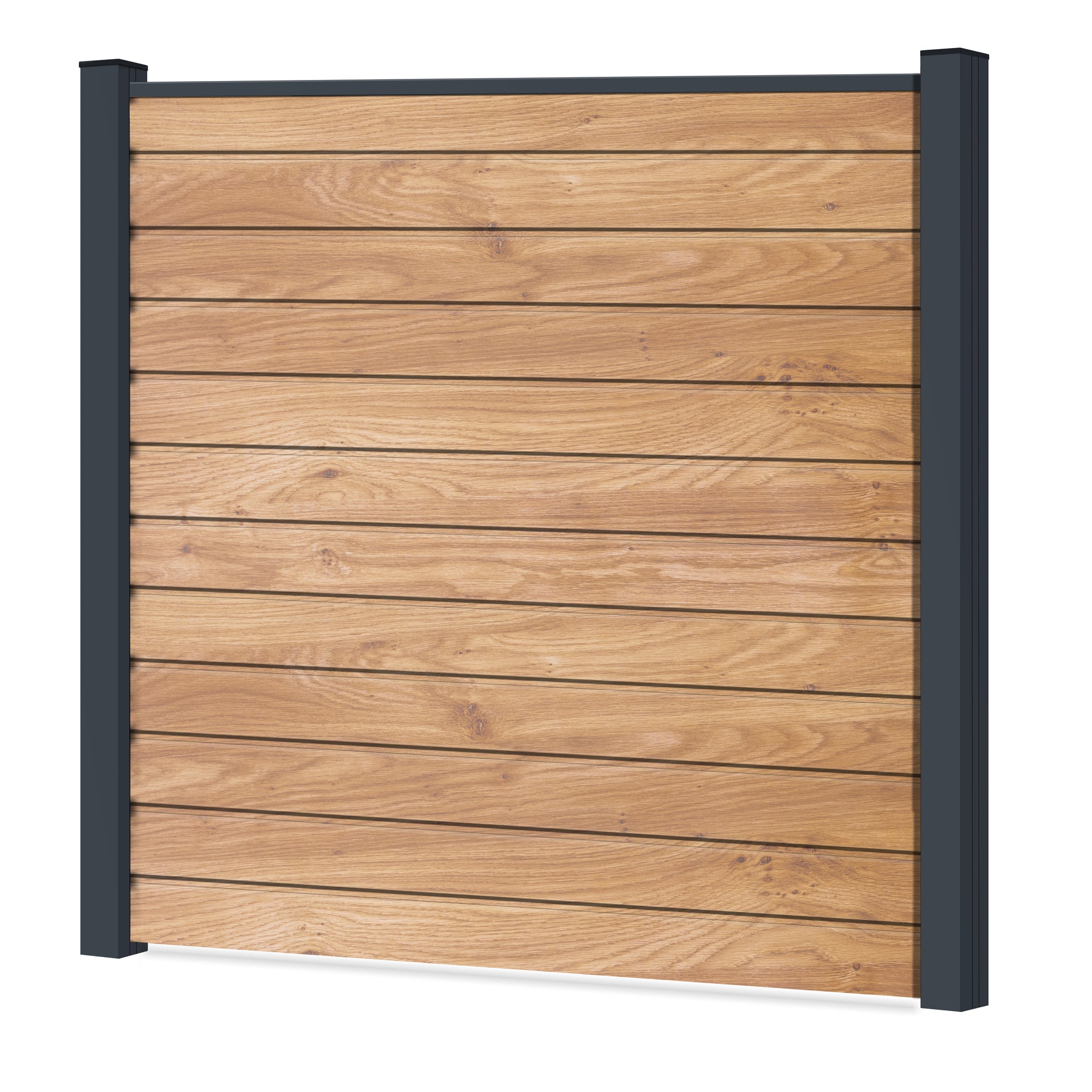 Easy Sichtschutzzaun Kunststoff - Irish Oak Klassische Optik