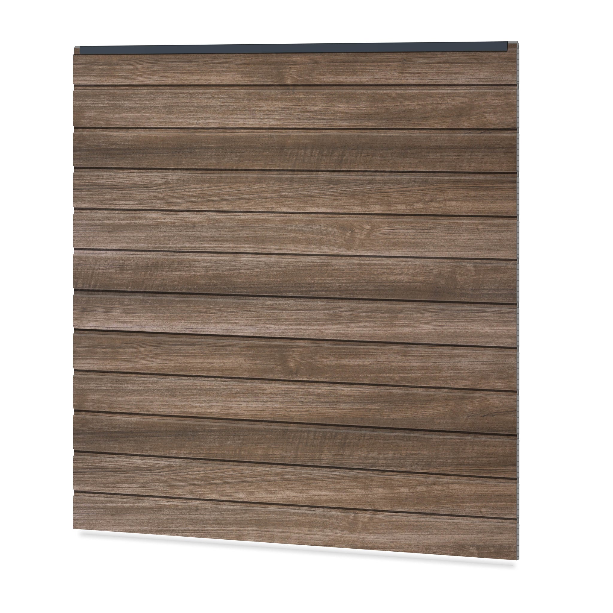 Easy Sichtschutzzaun Kunststoff - AnTEAK / Anthrazit Klassische Optik - Zaunstudio