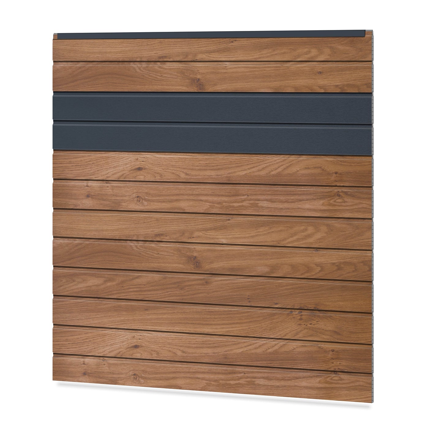 Easy Sichtschutzzaun Kunststoff - Winchester / Anthrazit + Einschub Klassische Optik - Zaunstudio