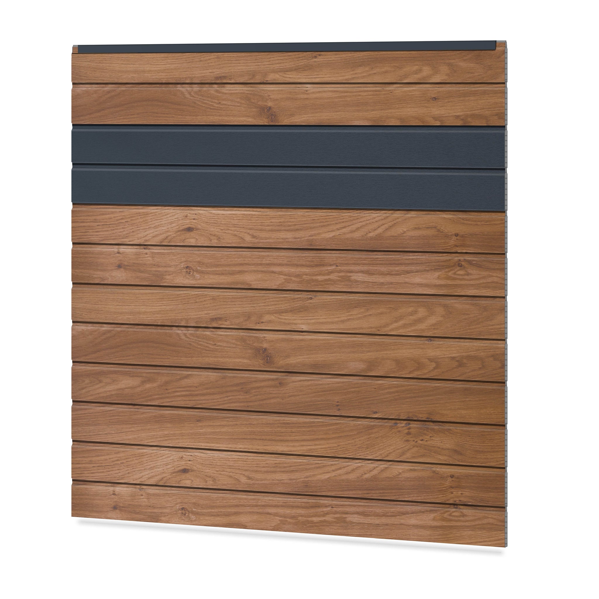 Easy Sichtschutzzaun Kunststoff - Winchester / Anthrazit + Einschub Klassische Optik - Zaunstudio