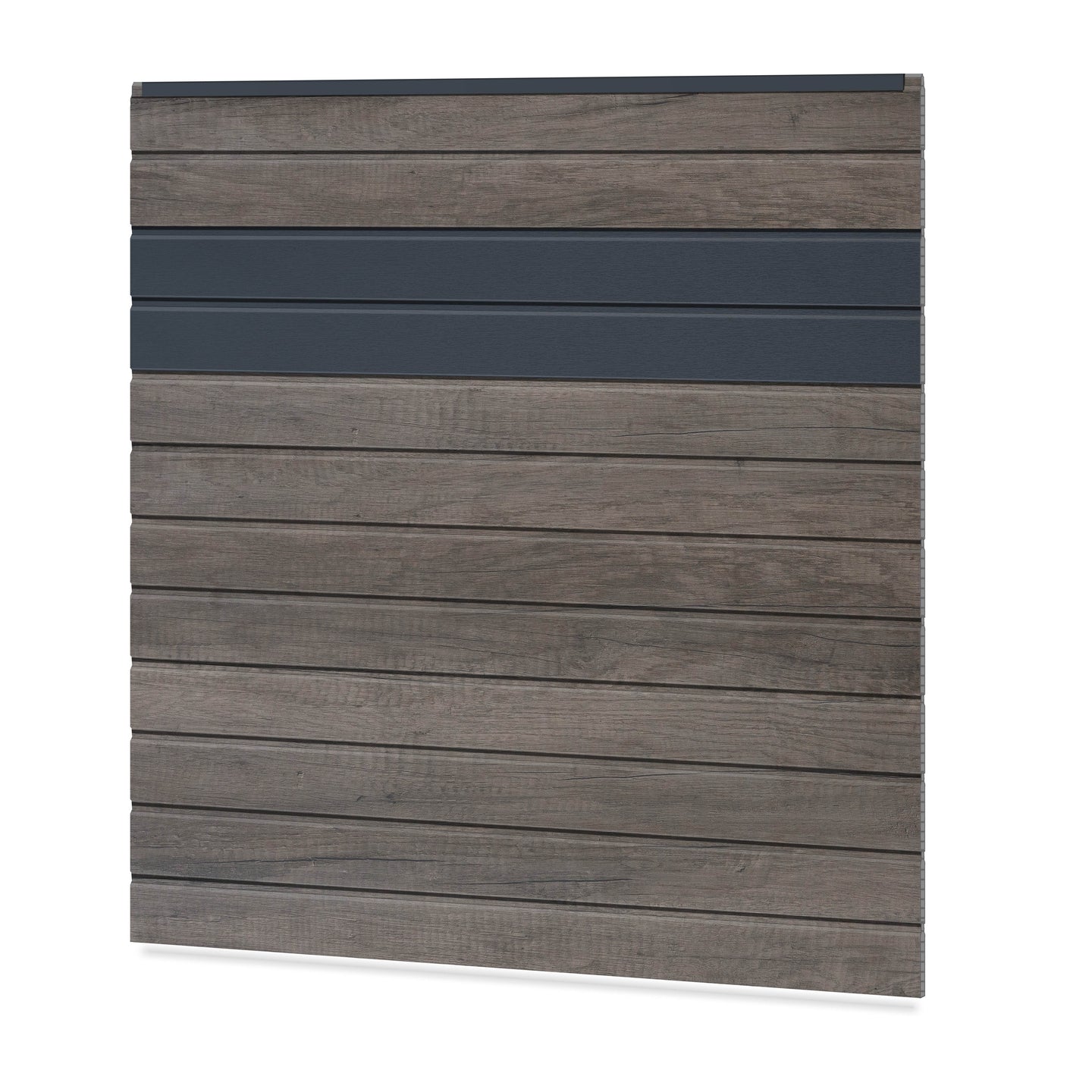 Easy Sichtschutzzaun Kunststoff - Monument Oak / Anthrazit + Einschub Klassische Optik - Zaunstudio