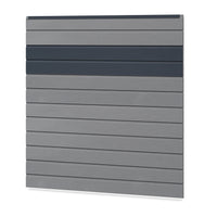 Easy Sichtschutzzaun Kunststoff - Silbergrau / Anthrazit + Einschub Klassische Optik - Zaunstudio