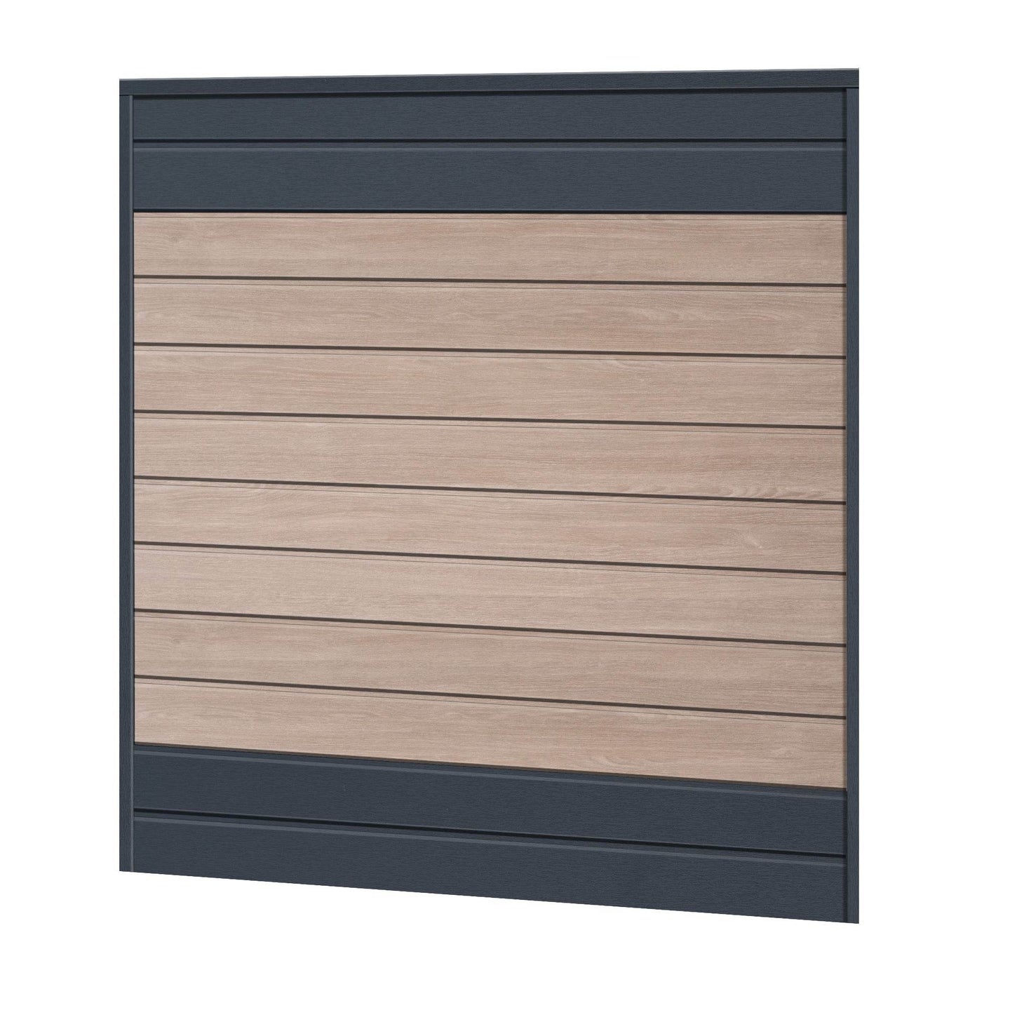 Sichtschutzzaun Kunststoff - Sheffield Oak light / Anthrazit Klassische Optik - Zaunstudio