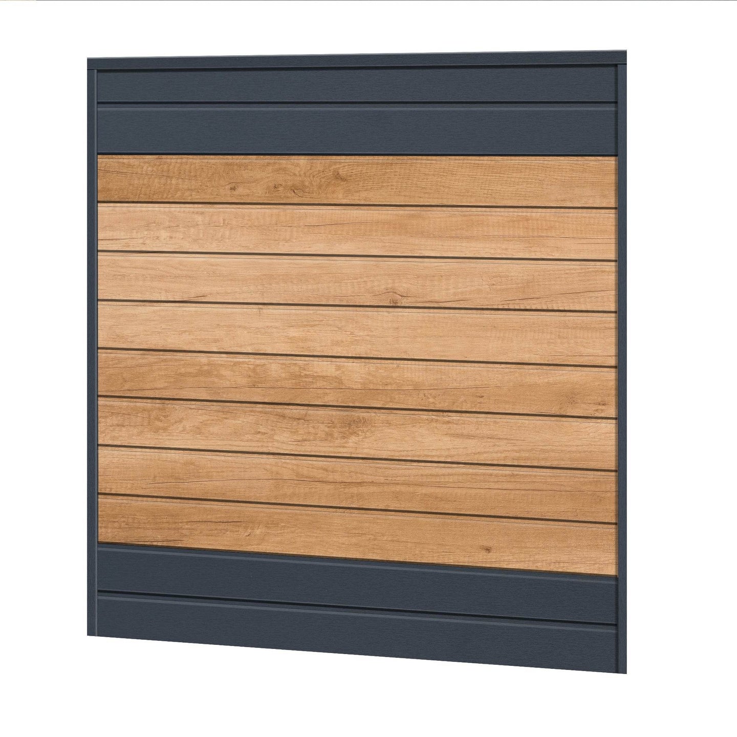 Sichtschutzzaun Kunststoff - Desert Oak / Anthrazit Klassische Optik - Zaunstudio