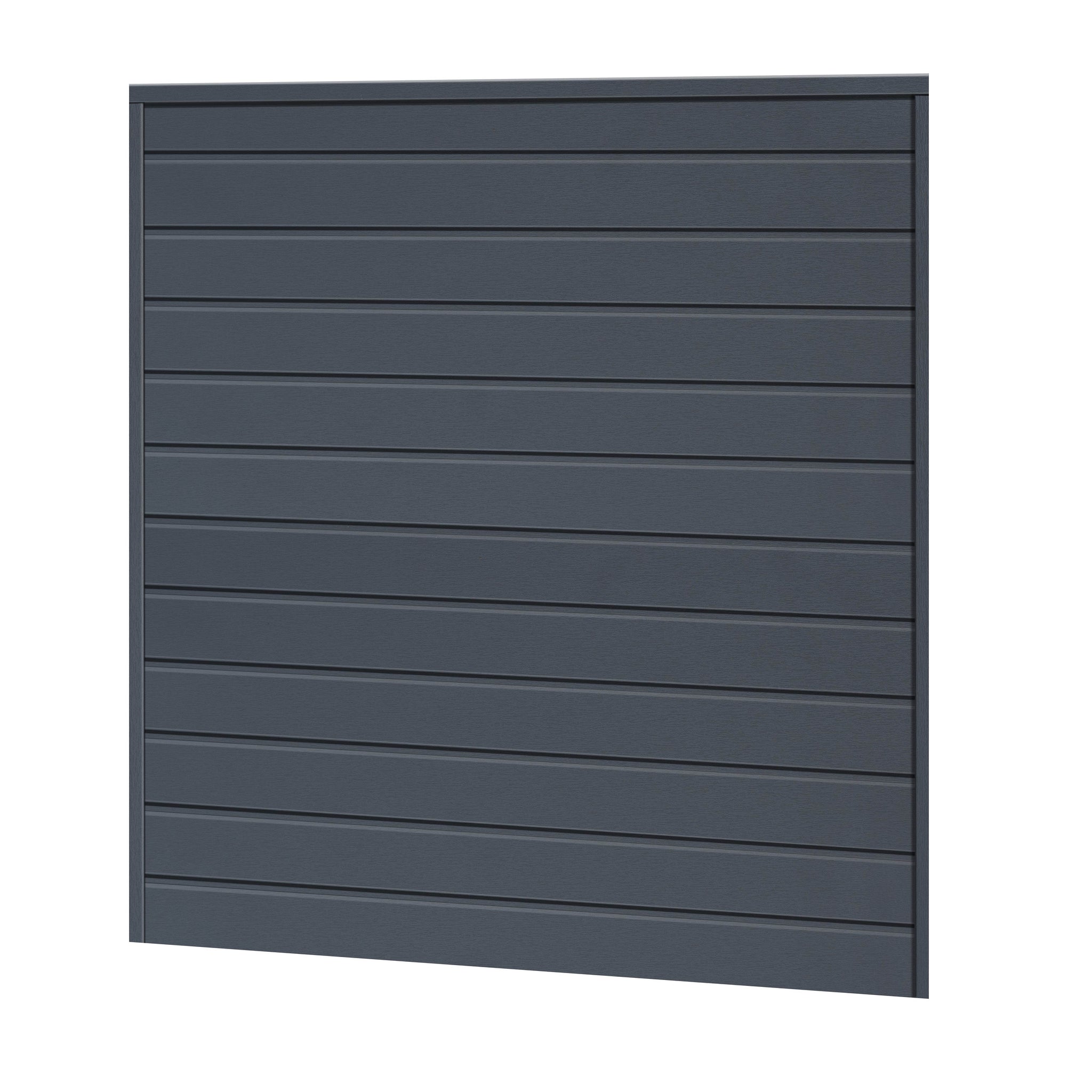 Sichtschutzzaun Kunststoff - Basaltgrau Klassische Optik - Zaunstudio