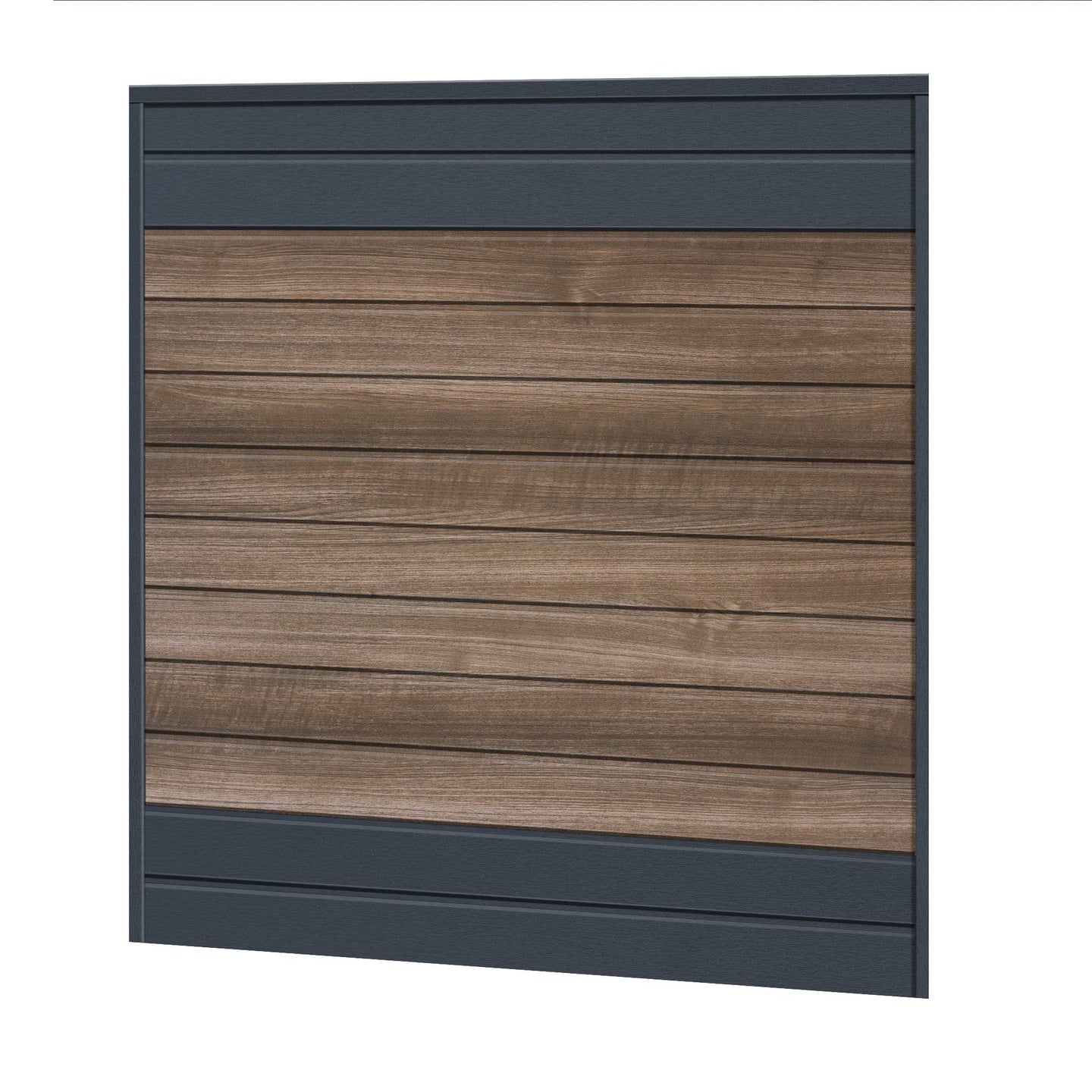 Sichtschutzzaun Kunststoff - AnTEAK / Anthrazit Klassische Optik - Zaunstudio