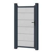 Zauntor für Easy Sichtschutzzaun Lichtgrau - XL Optik - Zaunstudio