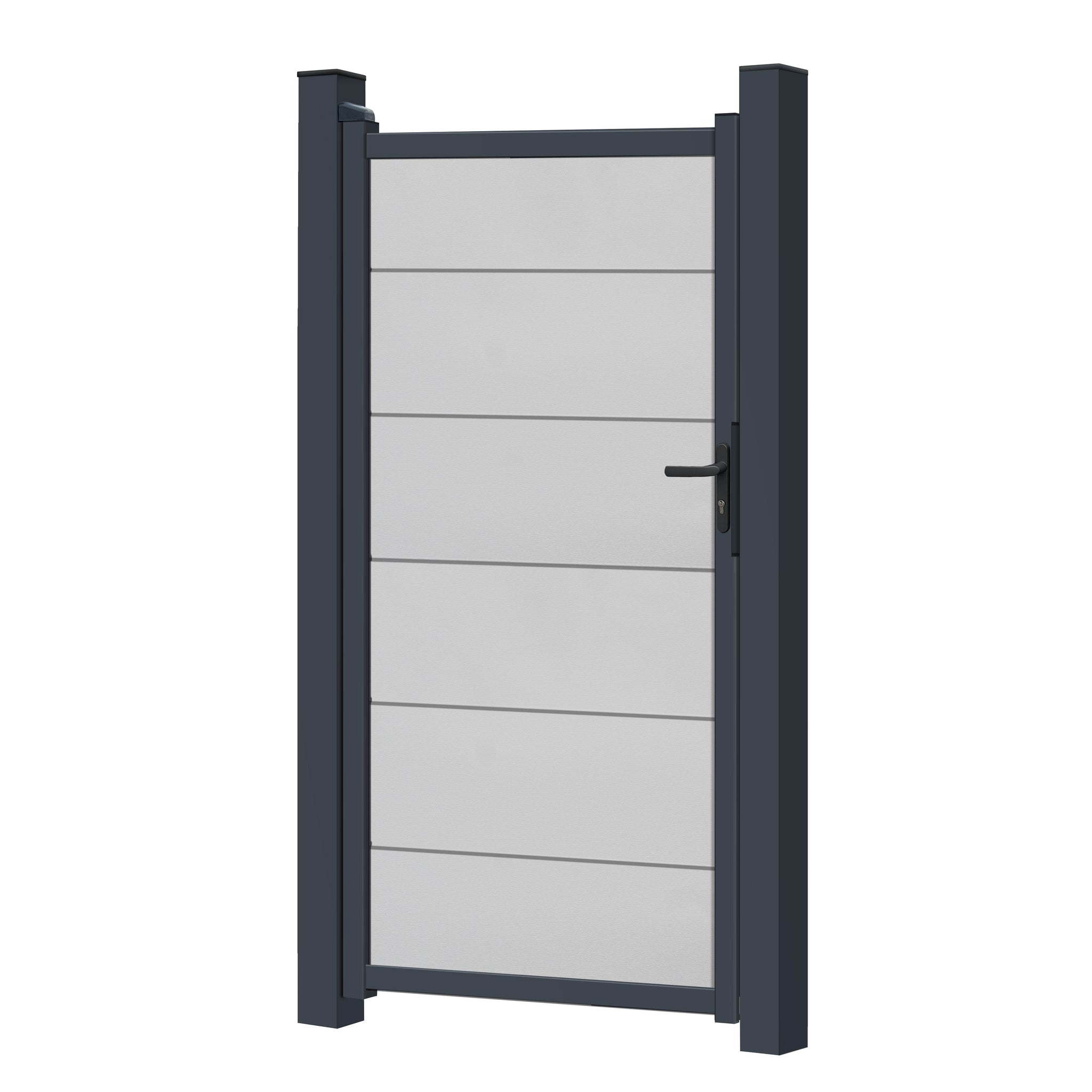 Zauntor für Easy Sichtschutzzaun Lichtgrau - XL Optik - Zaunstudio