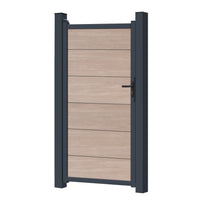 Zauntor für Easy Sichtschutzzaun Sheffield Oak light - XL Optik - Zaunstudio
