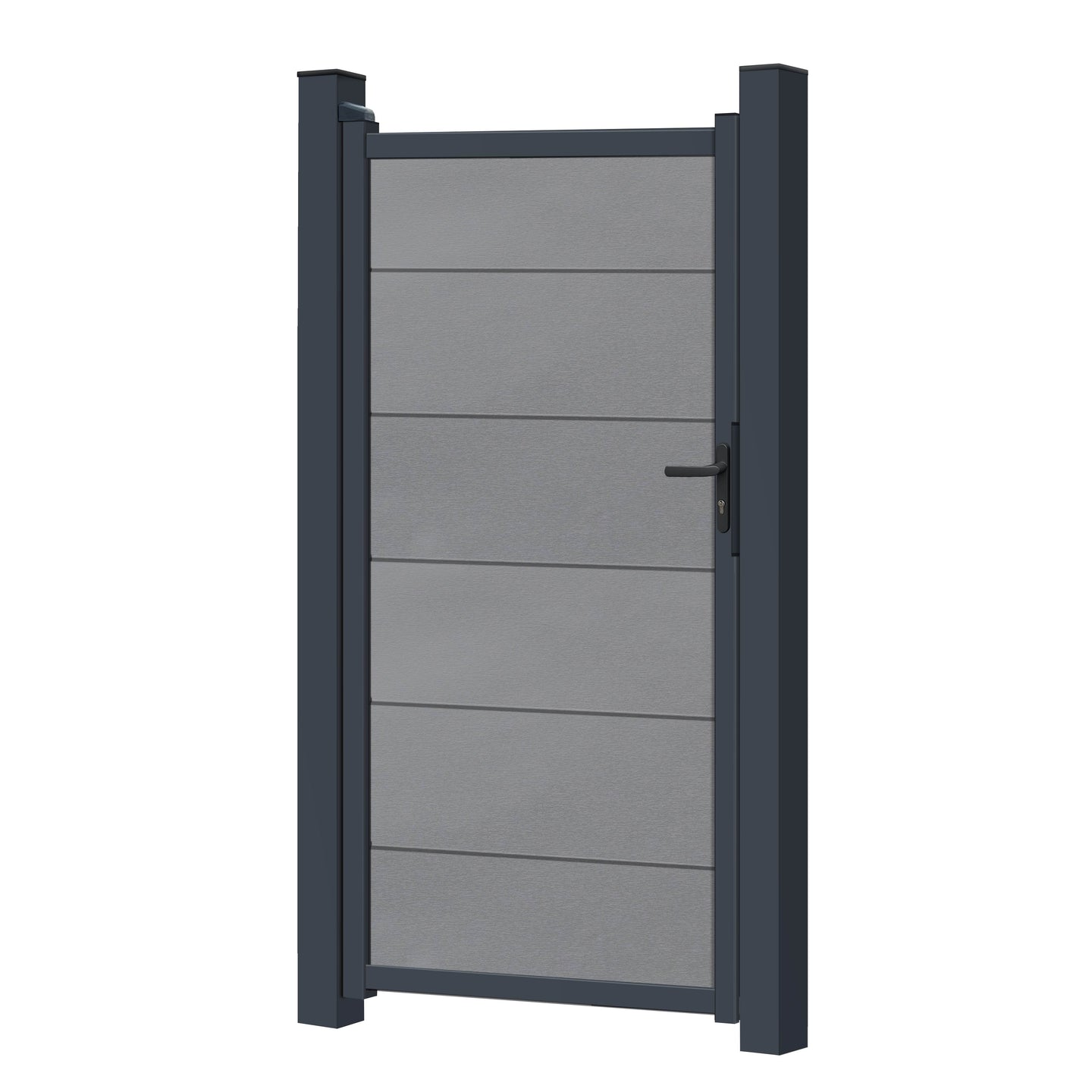 Zauntor für Easy Sichtschutzzaun Silbergrau - XL Optik - Zaunstudio