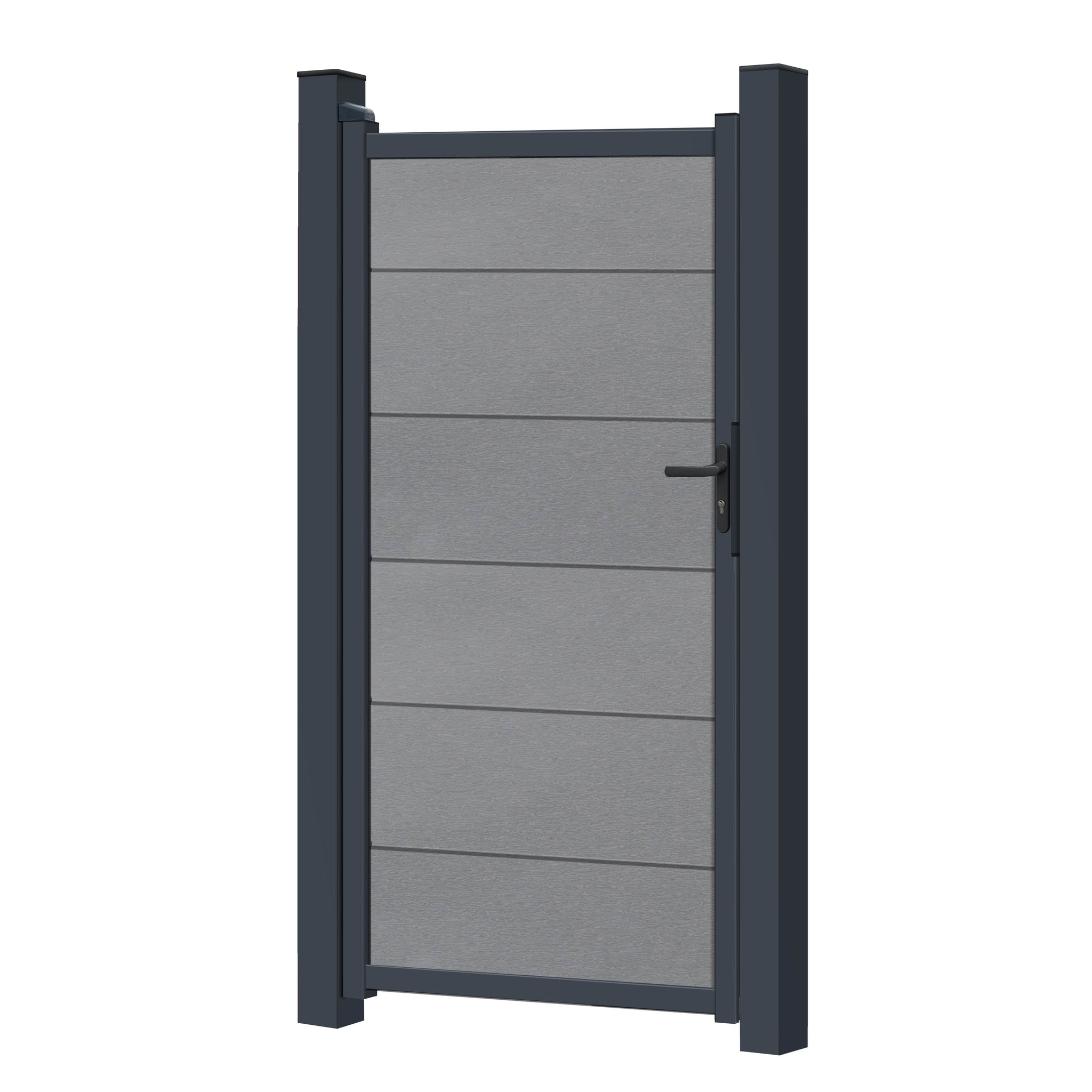 Zauntor für Easy Sichtschutzzaun Silbergrau - XL Optik - Zaunstudio