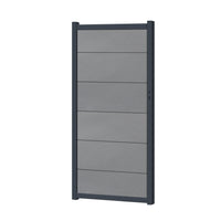 Zauntor für Easy Sichtschutzzaun Silbergrau - XL Optik - Zaunstudio