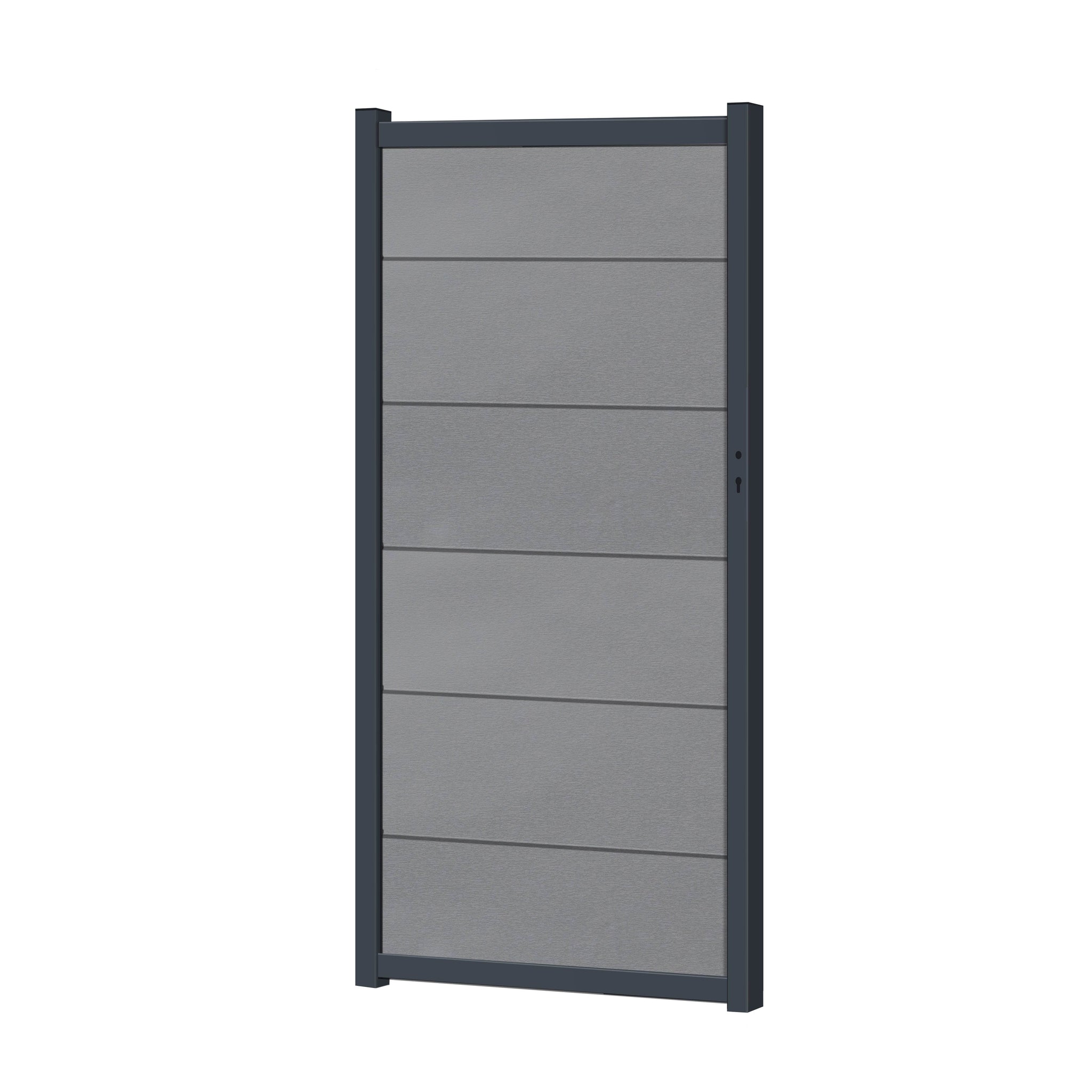 Zauntor für Easy Sichtschutzzaun Silbergrau - XL Optik - Zaunstudio