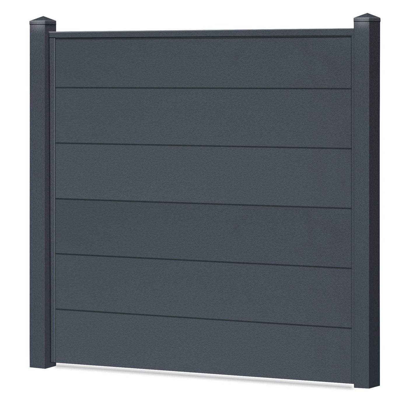 Sichtschutzzaun Kunststoff - Basaltgrau XL Optik - Zaunstudio