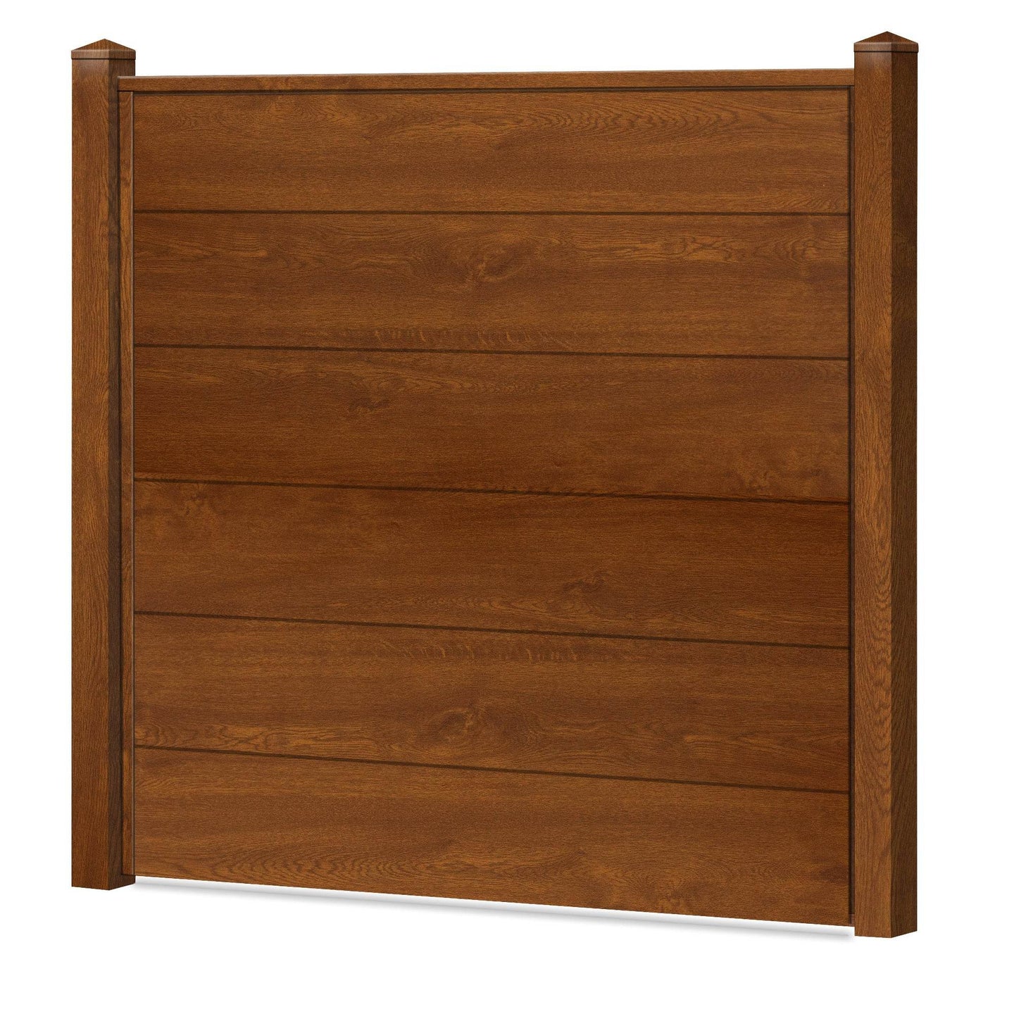 Sichtschutzzaun Kunststoff - Golden Oak XL Optik - Zaunstudio