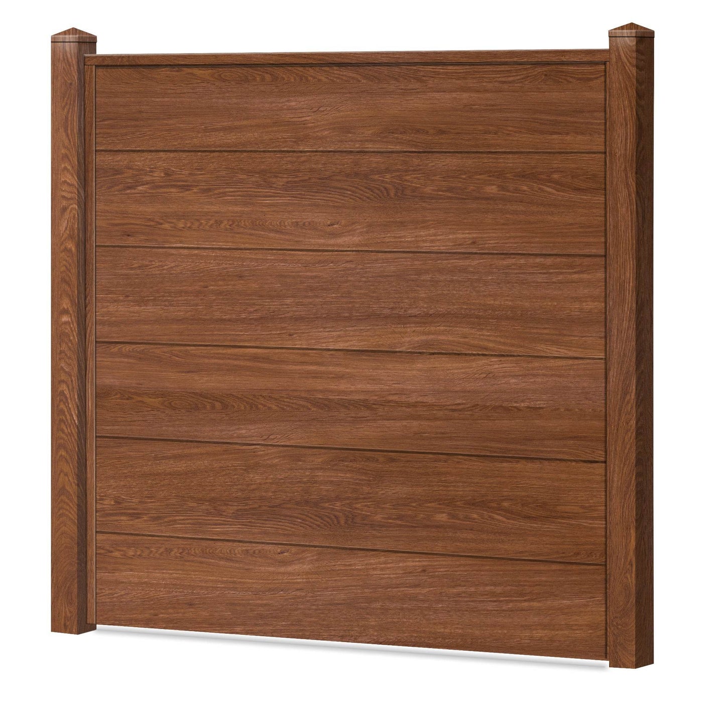 Sichtschutzzaun Kunststoff - Honey Oak XL Optik - Zaunstudio