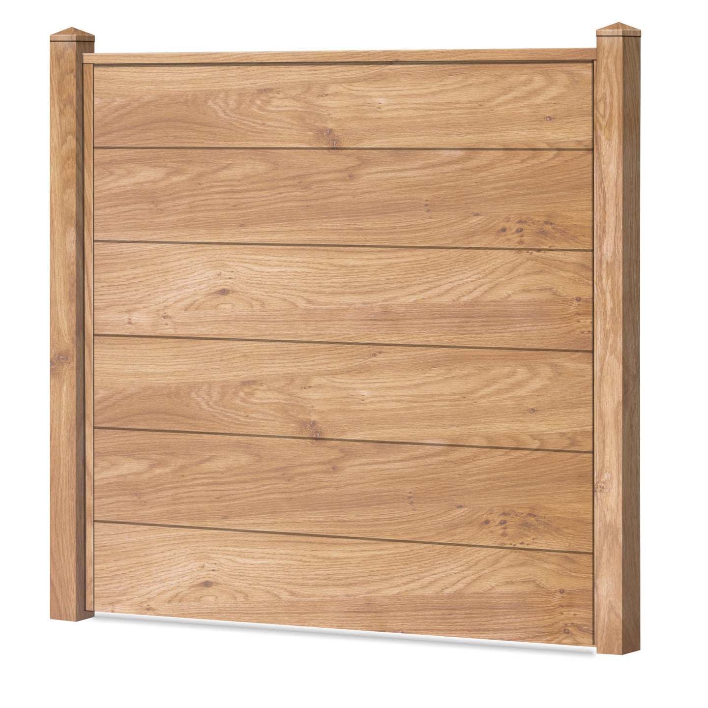 Sichtschutzzaun Kunststoff - Irish Oak XL Optik