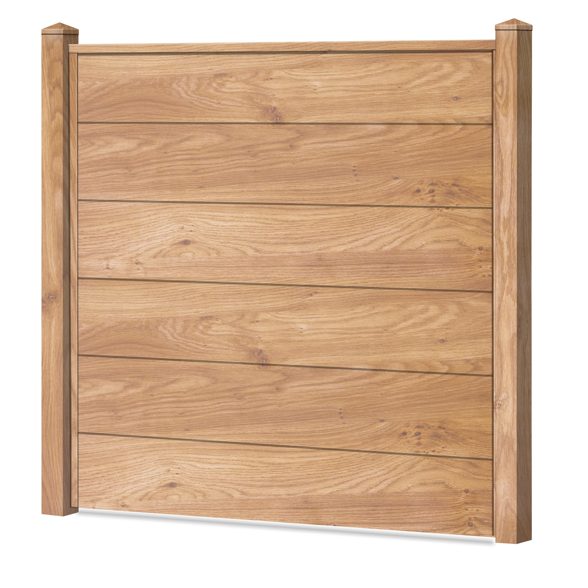 Sichtschutzzaun Kunststoff - Irish Oak XL Optik