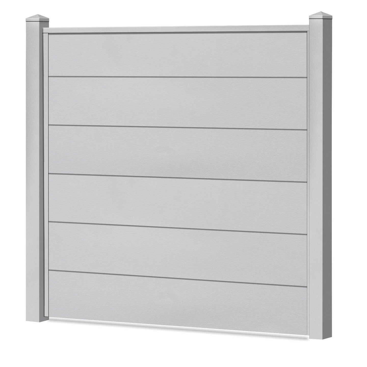 Sichtschutzzaun Kunststoff - Lichtgrau XL Optik - Zaunstudio