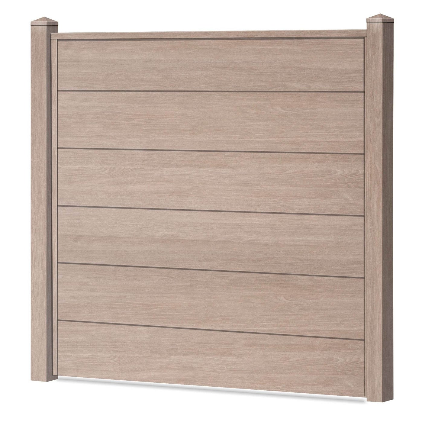 Sichtschutzzaun Kunststoff - Sheffield Oak light XL Optik - Zaunstudio