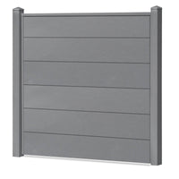 Sichtschutzzaun Kunststoff - Silbergrau XL Optik - Zaunstudio