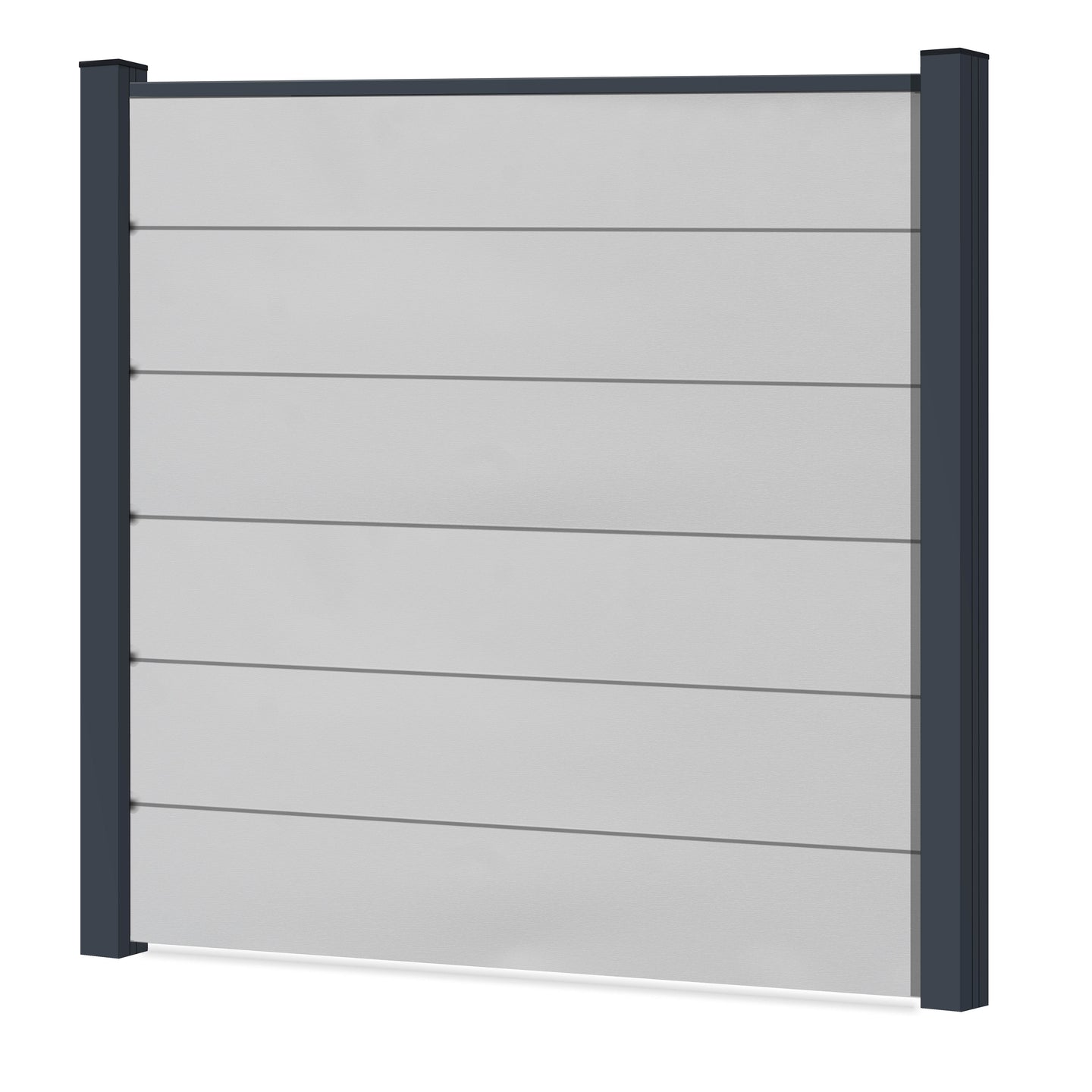 Easy Sichtschutzzaun Kunststoff - Lichtgrau XL Optik - Zaunstudio