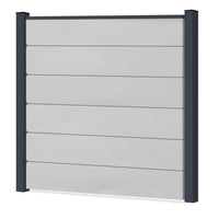 Easy Sichtschutzzaun Kunststoff - Lichtgrau XL Optik - Zaunstudio