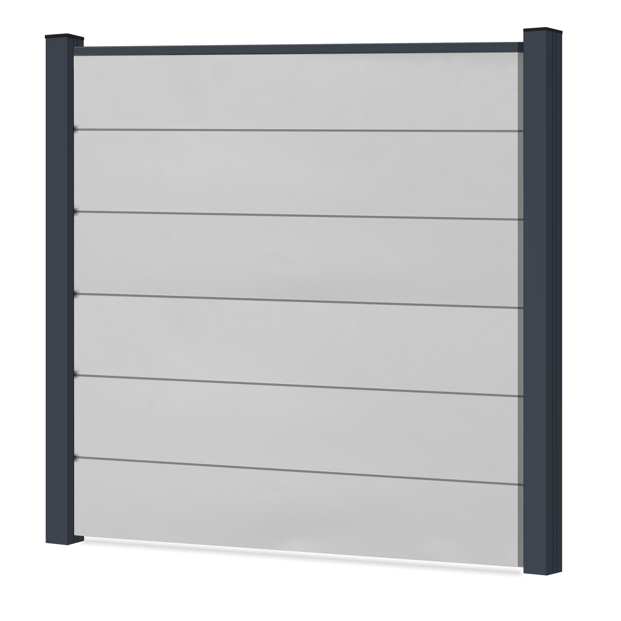 Easy Sichtschutzzaun Kunststoff - Lichtgrau XL Optik - Zaunstudio