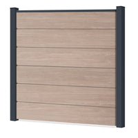 Easy Sichtschutzzaun Kunststoff - Sheffield Oak XL Optik - Zaunstudio