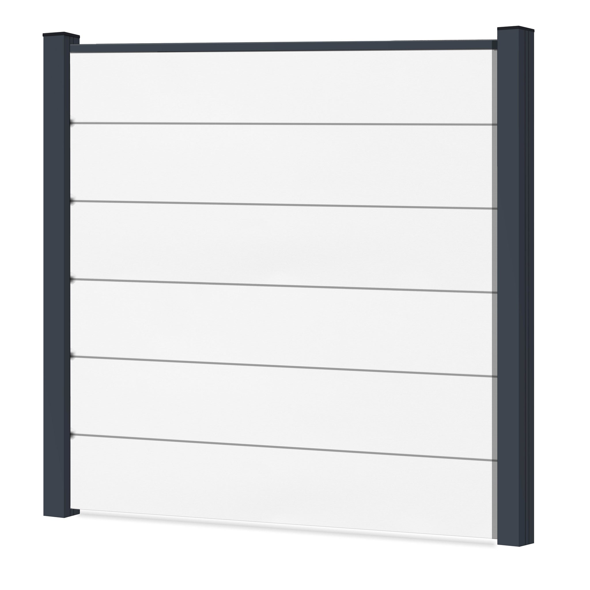 Easy Sichtschutzzaun Kunststoff - Weiß XL Optik - Zaunstudio