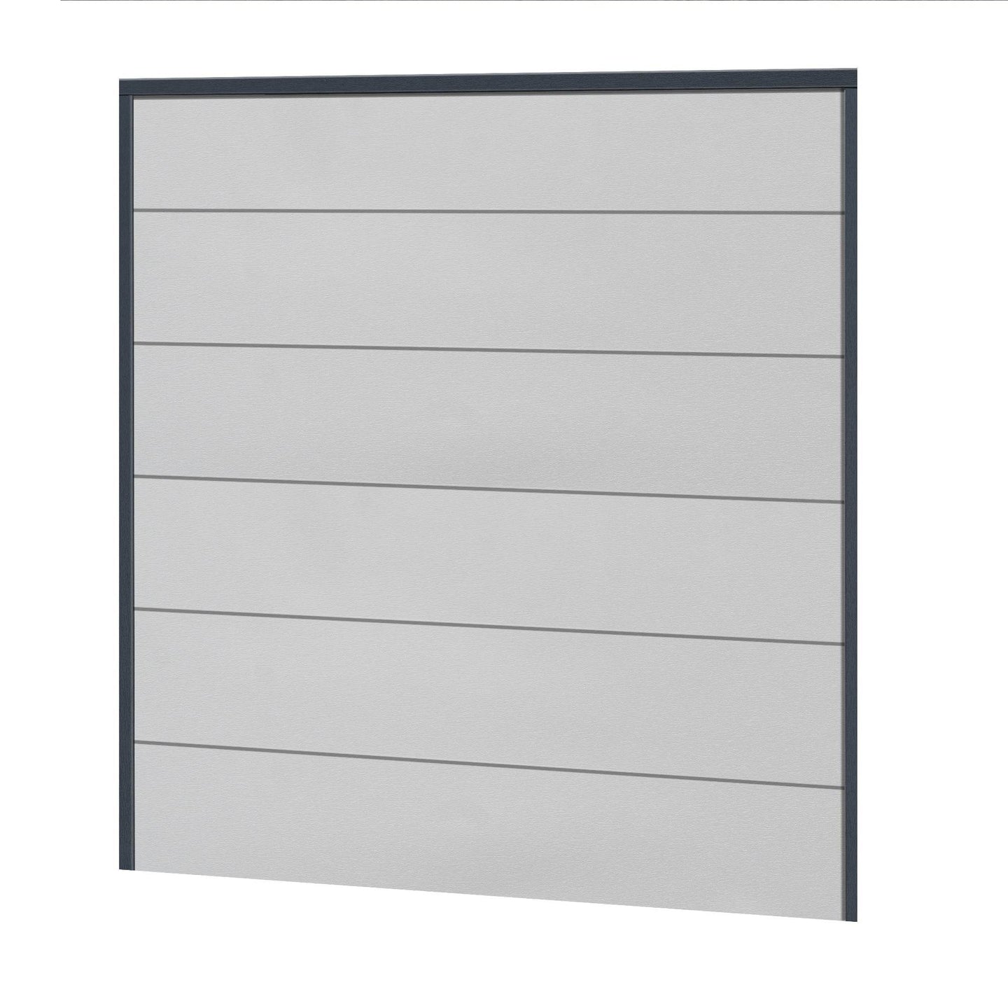 Sichtschutzzaun Kunststoff - Lichtgrau - Anthrazit Rahmen XL Optik - Zaunstudio