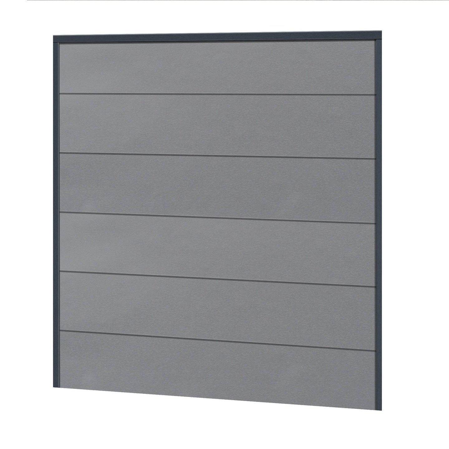 Sichtschutzzaun Kunststoff - Silbergrau - Anthrazit Rahmen XL Optik - Zaunstudio