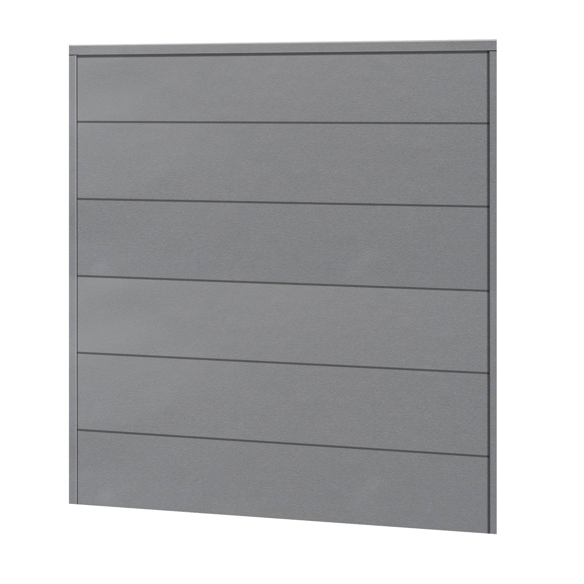 Sichtschutzzaun Kunststoff - Silbergrau XL Optik - Zaunstudio