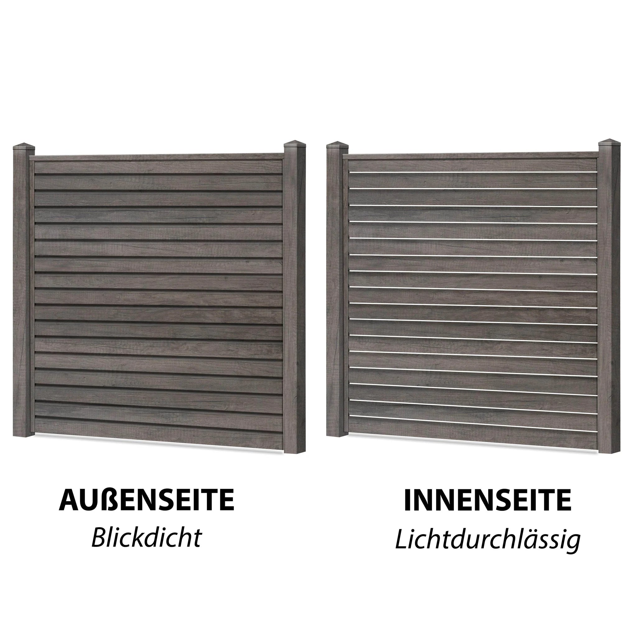 Easy Rhombus Blickdicht Sichtschutzzaun Kunststoff - Basaltgrau