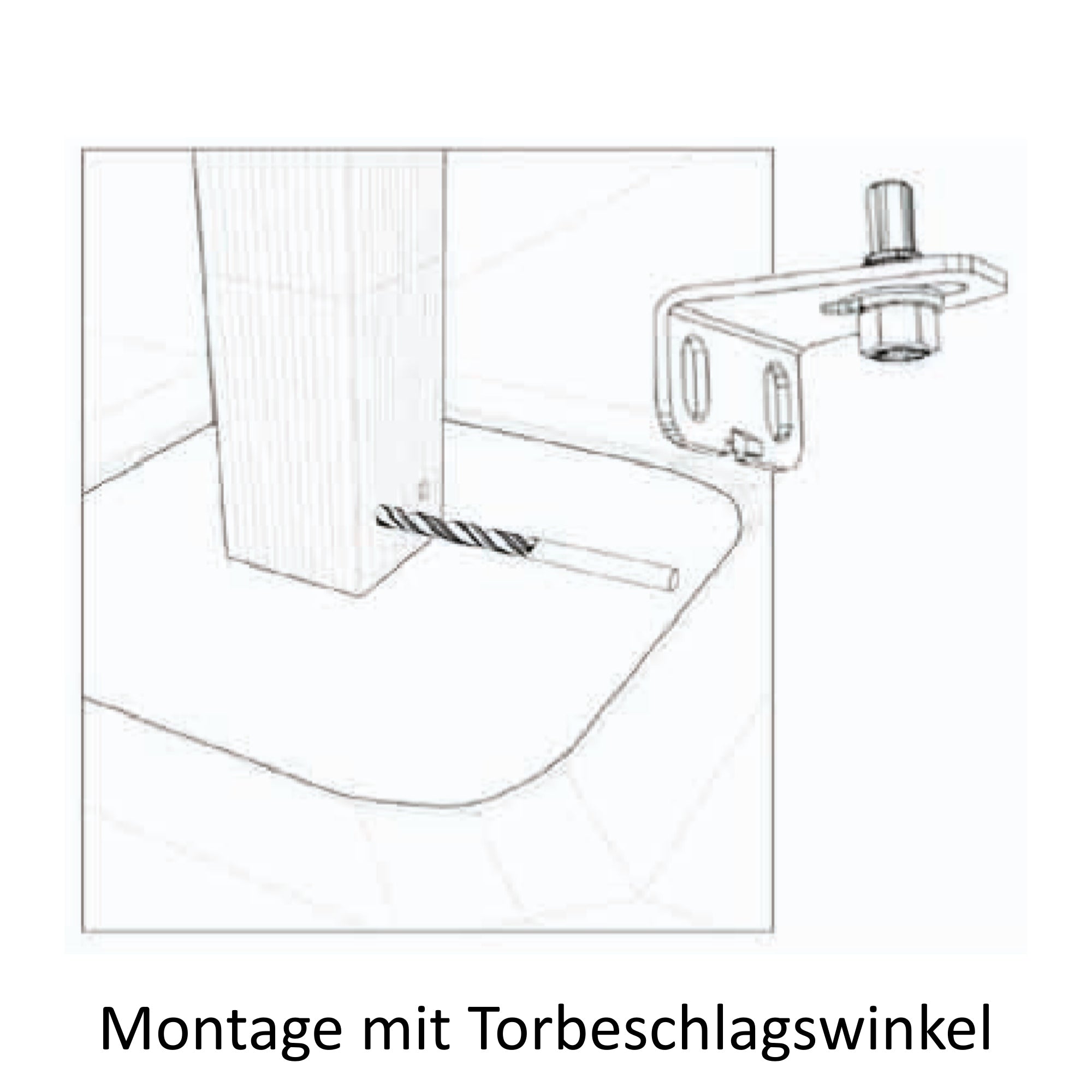Zauntor für Sichtschutzzaun Lichtgrau - Klassische Optik