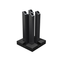 Easy Pfostenanker 120x120x200 mm Anthrazit zum Aufschrauben - Zaunstudio